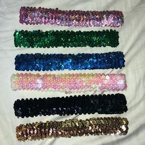 6 Pack of Sparkle Headbands